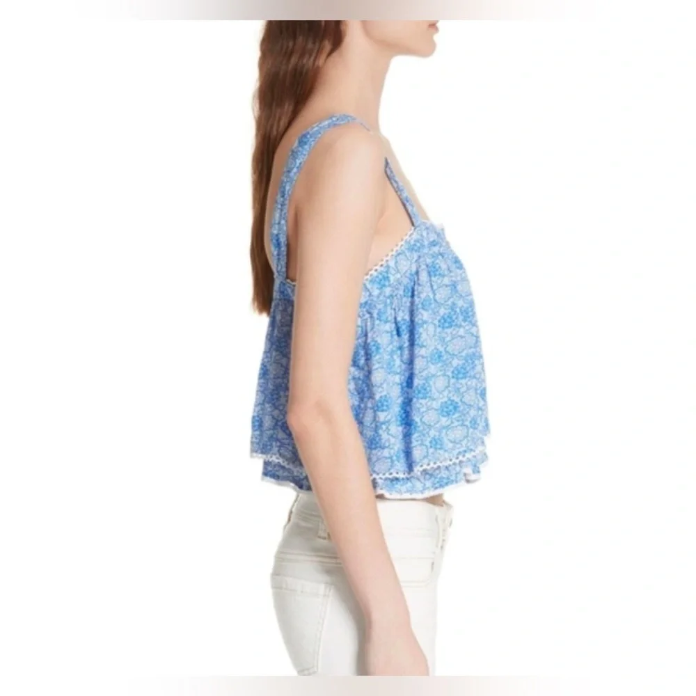 FREE PEOPLE Sweet Caroline Top Combo Blue, Size XS